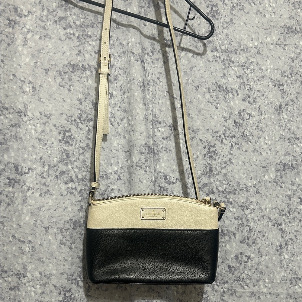 kate spade Two-Tone Leather Crossbody Bag - Black & Cream